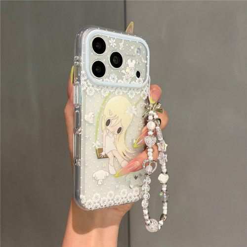适用opporeno15/14/13手机壳Findx8/7/6/5/3野有上秋k12k11手提腕带链条Reno10/9小众高级4se超火Ace2pro卡通