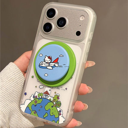 适用opporeno14/13手机壳Findx9/8/7/6/5/3星球kt猫k13k12k11磁吸支架Reno10/9卡通可爱4se磨砂Ace2保护套女