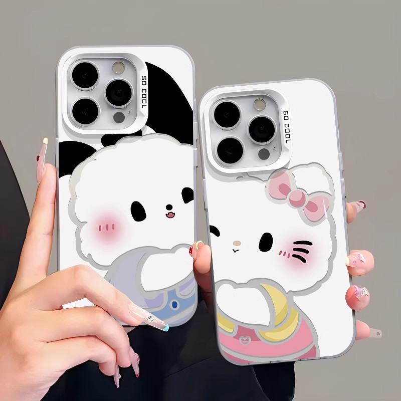 贴贴帕恰狗凯蒂猫适用iPhone7手机壳i8苹果x磨砂元气壳xr卡通可爱xsmax小众高级ip6s网红超火xs情侣plus简约p