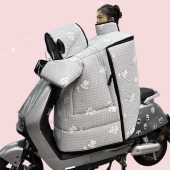 冬季 加厚电动车亲子挡风被踏板加大可拆卸母子双人三人被防寒保暖