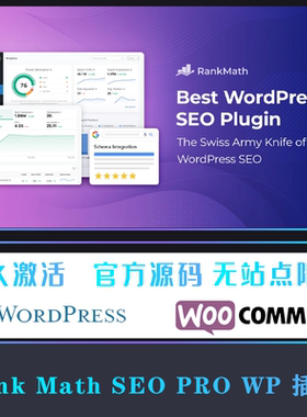Rank Math SEO PRO 排名数学搜索引擎排名优化SEO插件 WP插件