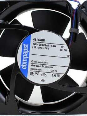 原装全新德国EBMPAPST 4114NHH 12038 24V 0.52A耐高温变频器风扇