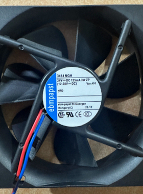 德国EMBPAPST 3414 NGH 9025 9CM 24V 3W 变频器散热风扇