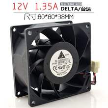 台达 FFB0812EHE   DC 12V 1.35A 8CM 8038 大风量散热风机风扇