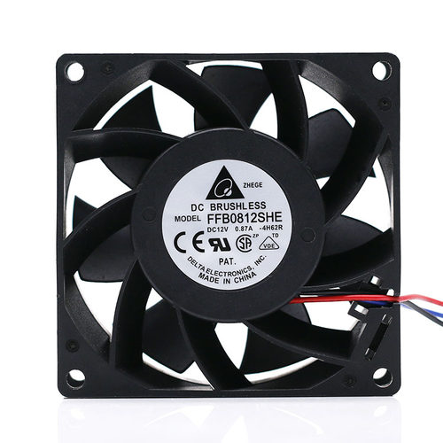 台达DELTA FFB0812SHE 12V 0.87A 8038 UPS双滚珠暴力散热风扇8CM
