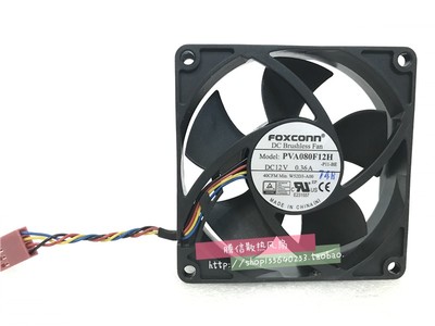 原装FOXCONN/富士康 8020 PVA080F12H 12V 0.36A 4线 8CM散热风扇