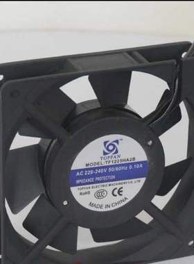 原装 TOPFAN 12025 TF1225HA2B AC220-240V 0.06A-0.08A 散热风机