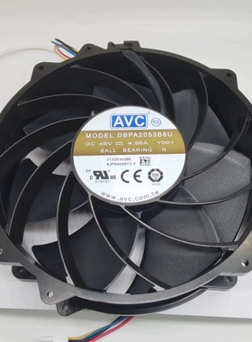 AVC 奇宏 48V 4.56A DBPA2053B8U 散热风扇 大风量20CM风机