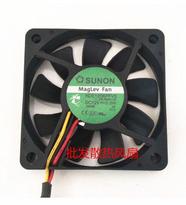 原装SUNON建准 KDE1206PFV1 6010 12V 0.8W 2线/3线 静音风扇6CM