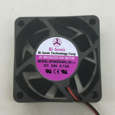 正品 百瑞 BI-SONIC BP602524HL-03 24V 0.13A 6CM 6025 2线 风扇