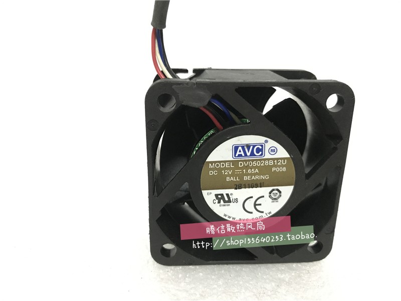 原装奇宏/AVC 5028 DC 12V 1.65A DV05028B12U 4线暴力散热风扇