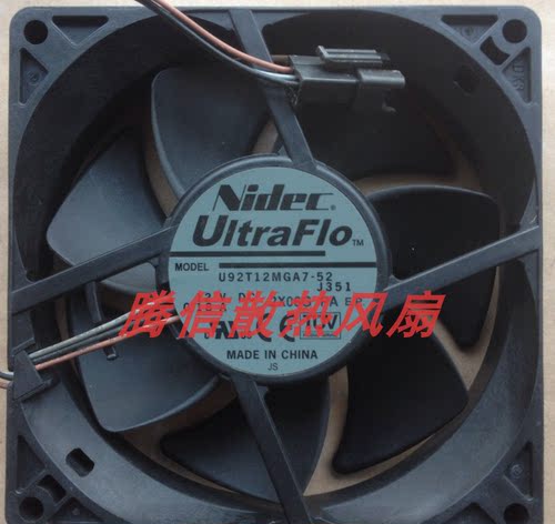 原装Nidec U92T12MGA7-52 J351 12V 0.18A 9cm 投影机散热风扇