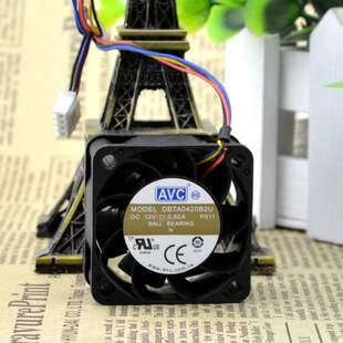 原装AVC 4020 DBTA0420B2U 12V 0.50A 4CM 双滚珠四线PWM暴力风扇
