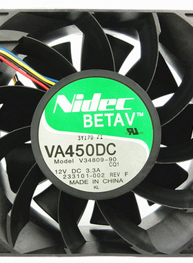 Nidec VA450DC V34809-90 12V 3.3A 12CM 12038 大风量高转速风扇