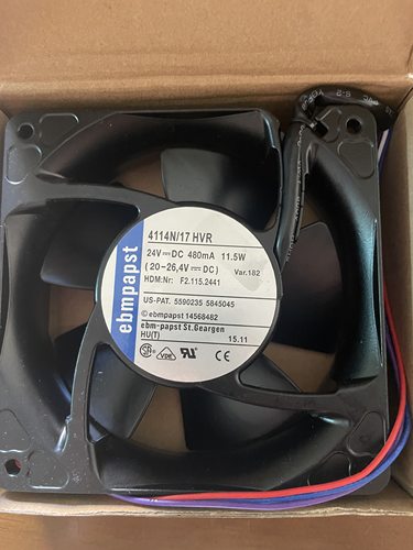 全新 4114N/17HVR 24V ebm 四线设备 印刷机散热风扇
