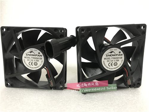原装SNOWFAN YY8025H12B 12V  0.38A 8025 机箱 直流防水风机