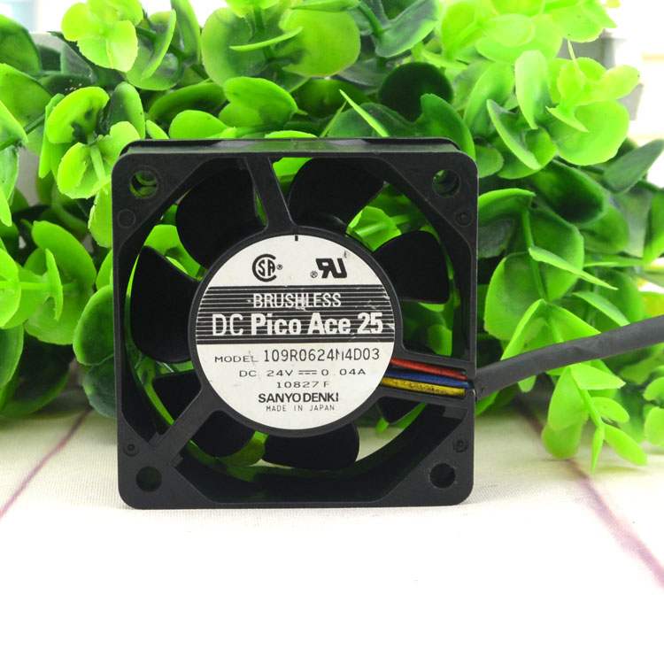 Sanyo 三洋 24V 0.04A 109R0624M4D03 6025 6厘米 超静音散热风扇