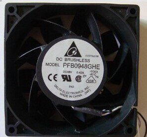 台达9CM 9238双滚珠4线散热风扇PFB0948GHE 48V 0.42A