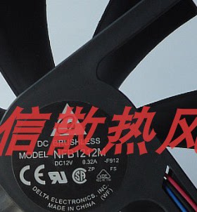 台达12CM 12V 0.32A NFB1212M 测速 3线静音风扇 12厘米 带接口