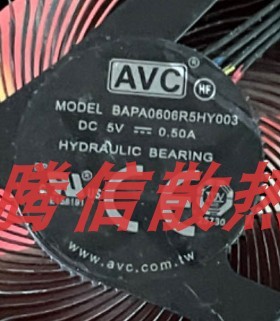 适用于 RTDPART全新 BAPA0606R5HY003 DC5V 0.5A AVC笔记本风扇
