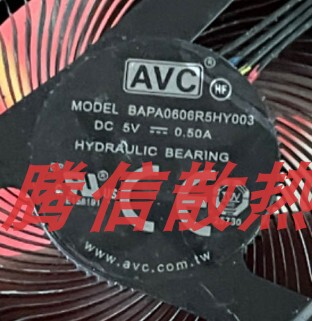 适用于 RTDPART全新 BAPA0606R5HY003 DC5V 0.5A AVC笔记本风扇