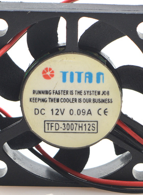 原装 TATIN TFD-3007H12S 12V 0.09A 3007 4CM 微型超静音小风扇