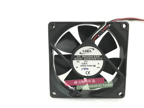 原装协喜ADDA 8020 8厘米 5V 0.38A AD0805HB-C73 双滚珠机箱风扇