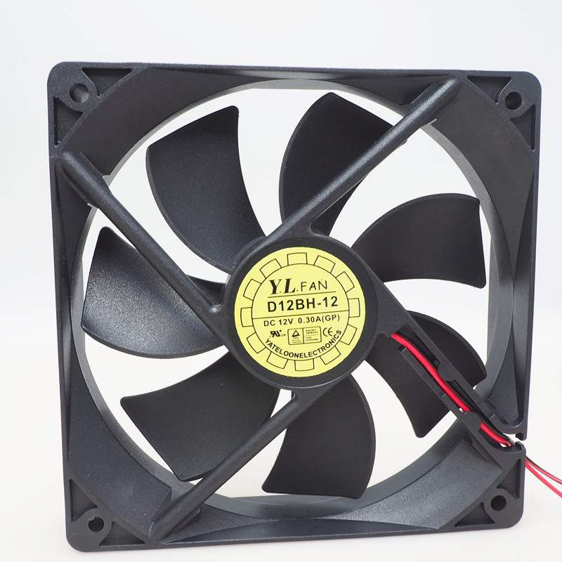 YaLn FAN 悦伦 12025 D12BH-12 DC12V 0.30A 12CM电源盒散热风扇