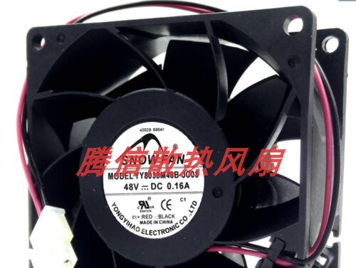 SNOWFAN 48V 0.16A YY8038M48B-JC08 变频器散热风扇 80*80*38mm