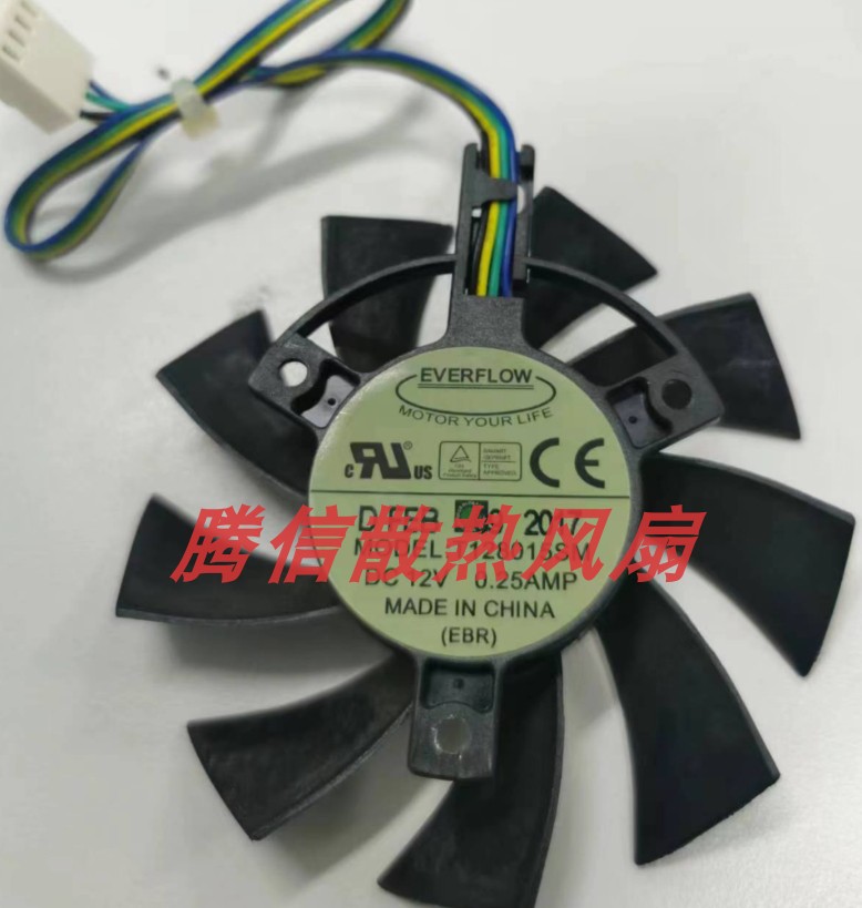 EVERFLOW T128015SM 8CM 12V 0.25A  显卡风扇散热风扇