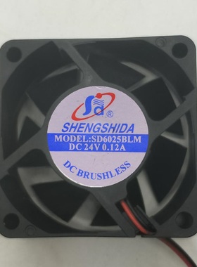 6cm DC24V 0.12A（SD6025BLM）双滚珠轴承 6CM SHENGSHIDA