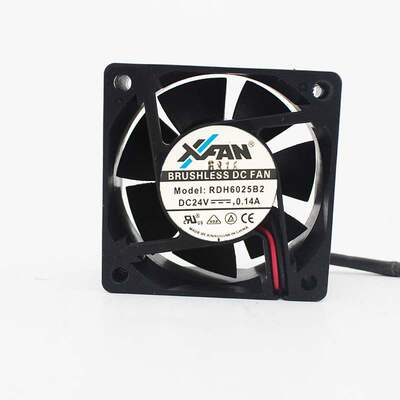 正品 XFAN RDH6025B2 24V 0.14A 6CM 6025 3线 变频器 散热风扇