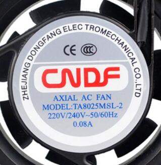 原装正品CNDF东方机电TA8025MSL-1-2-轴流交流风散热风扇80X80X25