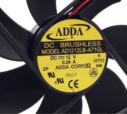 ADDA 12CM12厘米机箱电源静音风扇 12v 0.24A AD1212LB-A71GL