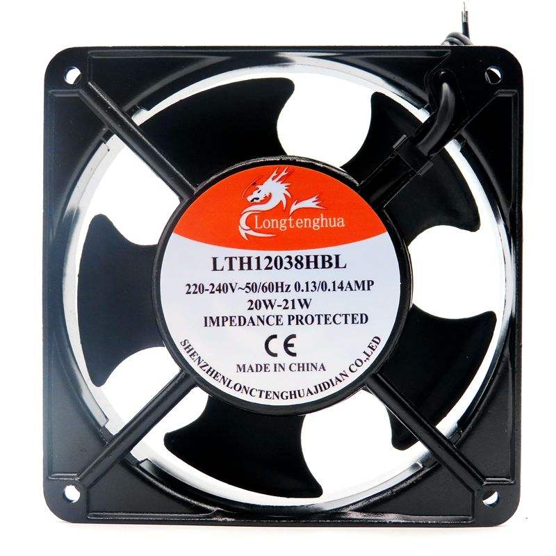 正品LONGTENGHUA LTH12038HBL/HSL滚珠/含油220V散热风扇12CM厘米