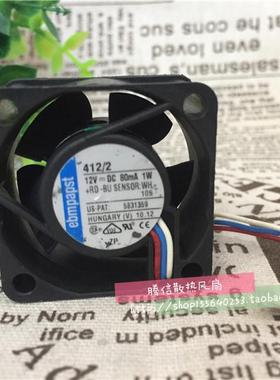 原装德国Papst 散热风扇TYP412/2 12V 1W 80MA 4020 2线/3线风扇