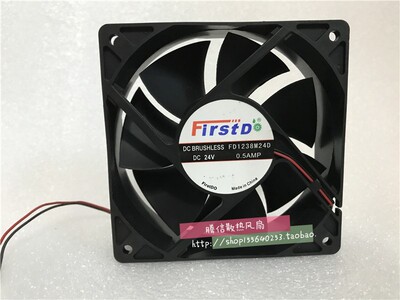 原装Firstd DCBRUSHLESS FD1238M24D 24V0.5AMP 散热风扇