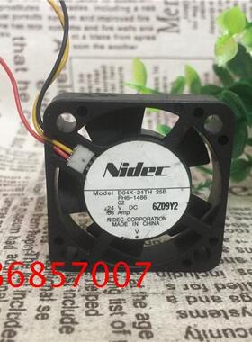 原装 Nidec 4010 24V 0.08A 3线 复印机 散热风扇 D04X-24TH 07B