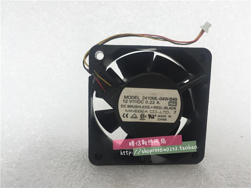 原装NMB 2410ML-04W-B4/B49 6025 6CM 12V 0.22A 2/3线双滚珠风扇