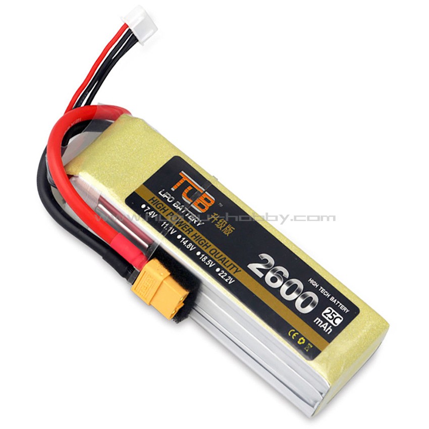 11.1V 3S 2600mAh 25C 锂电池XT60插头 遥控模型飞机直升机无人机