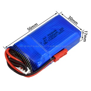 7.4V 2S 1000mAh锂电池JST插头20C 遥控模型飞机直升机穿越机动力