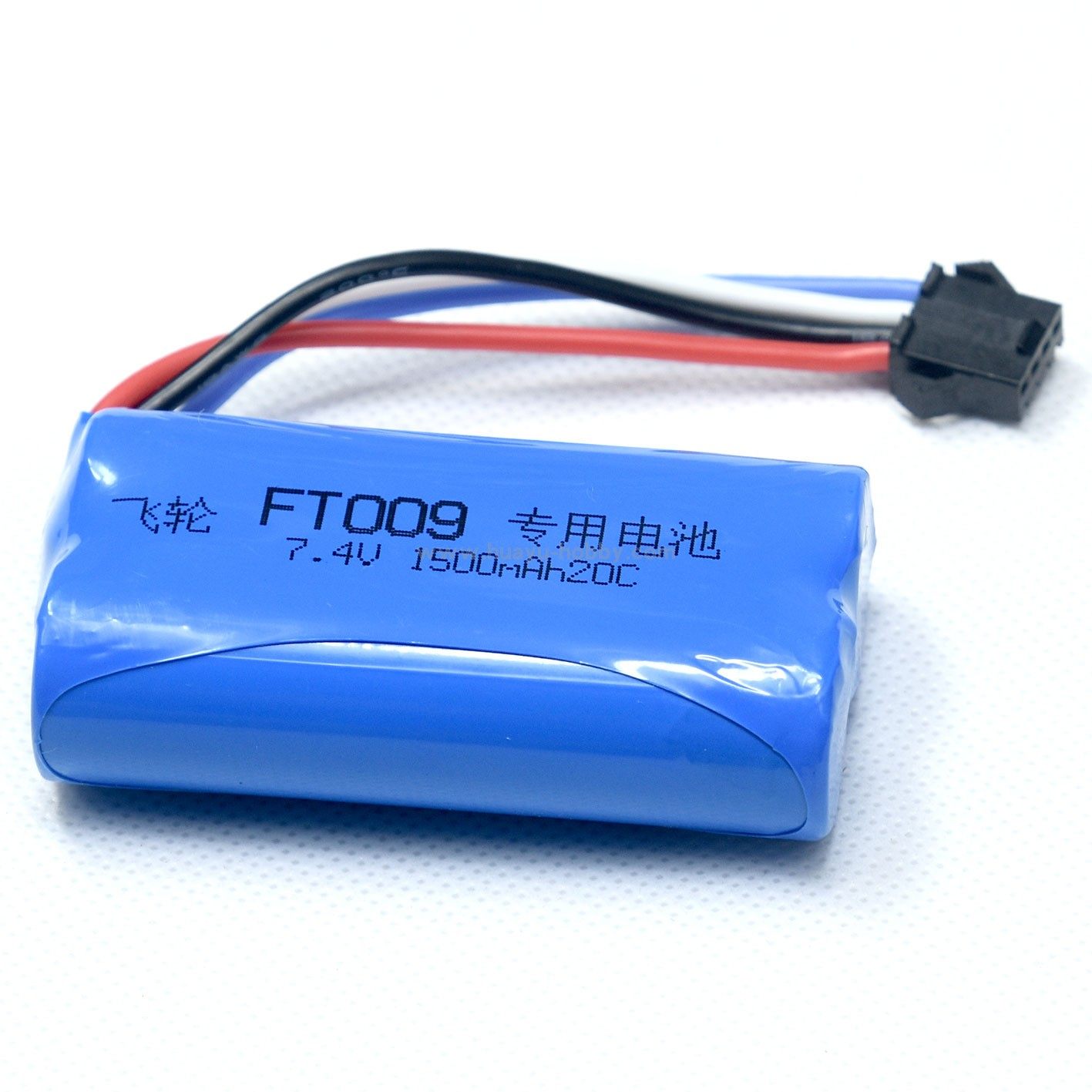 3.7V*2 1500mAh锂电池SM4P头20C高倍模型动力 遥控越野卡车船快艇