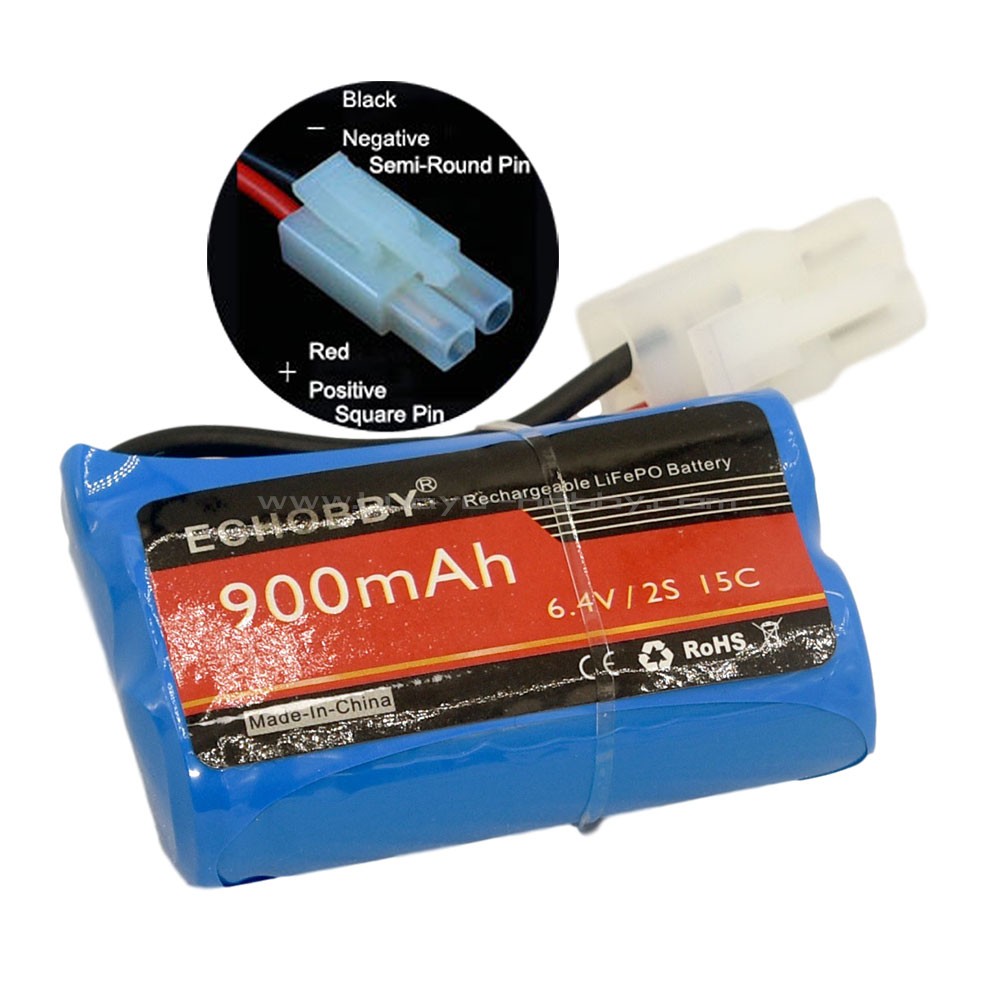 2S 6.4V 900mAh 锂铁电池 大田宫公头 正方负圆 遥控模型车船快艇