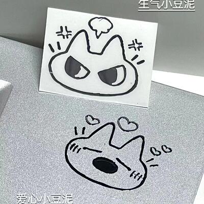 新款小豆泥金属暹罗猫金属贴纸ins风电脑平板手机diy装饰防水贴纸