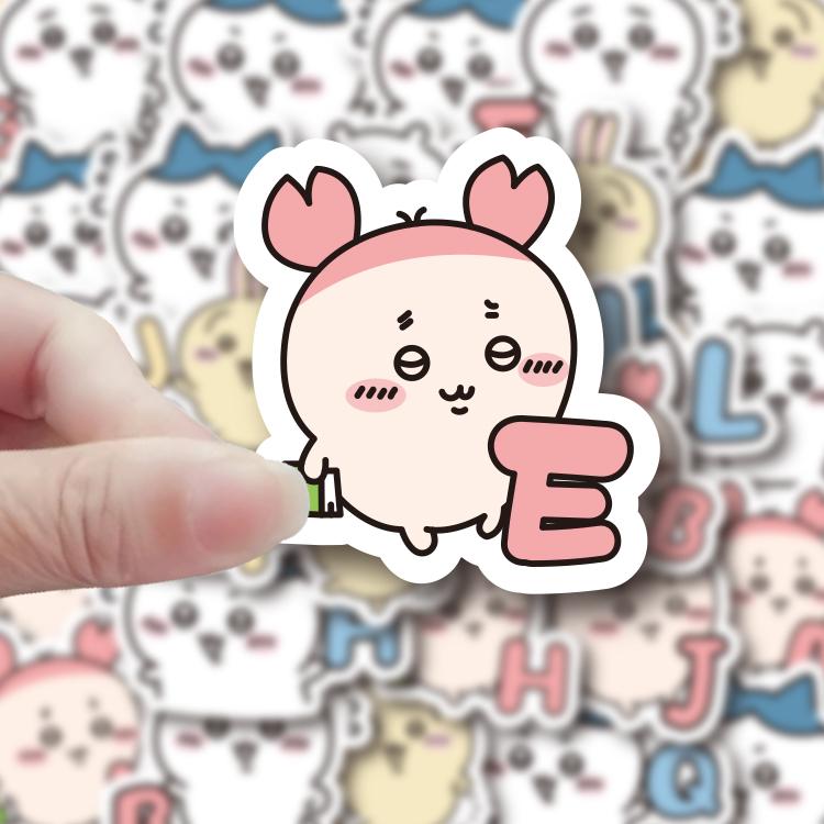 卡通可爱字母吉伊卡哇贴纸200张高颜值手帐素材表情包防水贴画diy