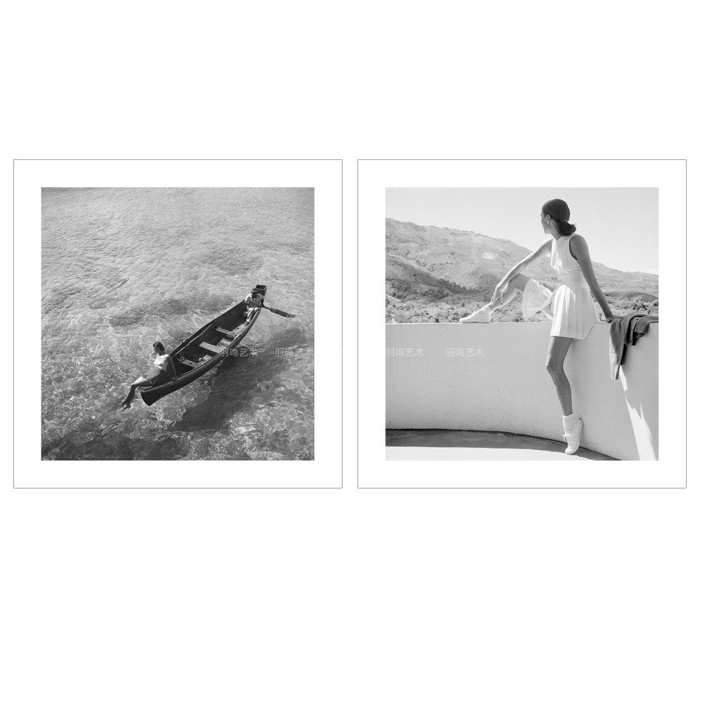 英国antoniette frissell 黑白风景摄影海报  家居装饰画