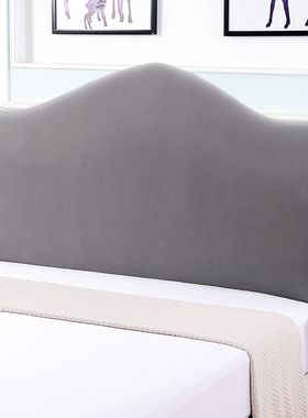 纯色床头罩套全弹力欧式床头套软包床头防尘罩简约床背罩保护套子