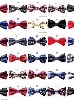 男士英伦伴郎蝴蝶结女黑色深蓝色潮酒红结婚婚礼领结男韩版学院风