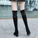 过膝长靴女2025秋冬季 新款 瘦瘦中跟高跟加绒长筒靴高筒靴显瘦靴子