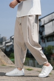 风直播品质男士夏季中式潮牌冰丝薄款休闲大码裤子M813-P65，男装休闲裤，四季星座220-1